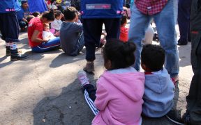 Many migrants requesting asylum in 2019 have traveled to the border with children. Photo by Jenna Mulligan