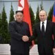 Vladamir Putin with Chairman of the State Affairs Commission of the Democratic People’s Republic of Korea Kim Jong-un.