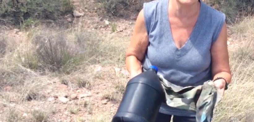 Jane is a volunteer at her local Samaritans chapter who goes on drives to drop off water and search for any immigrants in need crossing through the Arizona desert.