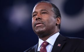 Ben Carson speaking at the 2016 Conservative Political Action Conference (CPAC) in National Harbor, Maryland.