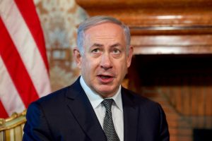 Israeli Prime Minister Benjamin Netanyahu addresses reporters on June 27, 2016, at Villa Taverna - the U.S. Ambassador's Residence in Rome, Italy - between a pair of bilateral meetings between him and U.S. Secretary of State John Kerry. [State Department photo/ Public Domain]