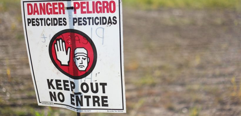 Pesticide warning sign. (Photo: Austin Valley)