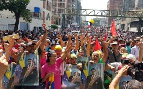 Protest in support of Venezuelan President Nicolas Maduro. (Photo: Peoples Dispatch)