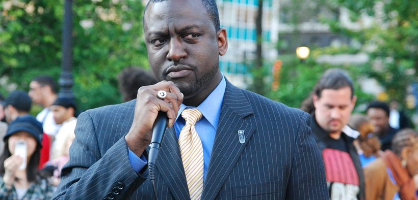 Yusef Salaam of the Central Park Five - speaking at a rally for Troy Davis. Union Square, New York City.