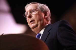 Senator Mitch McConnell of Kentucky speaking at the 2014 Conservative Political Action Conference (CPAC) in National Harbor, Maryland.