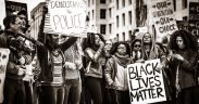 Demilitarize the Police, Black Lives Matter. November 10, 2015. (Johnny Silvercloud)