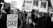 Anti-UK arms sales protest in London, March 2018. (Photo: Alisdare Hickson)