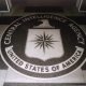 The seal of the U.S. Central Intelligence Agency inlaid in the floor of the main lobby of the Original Headquarters Building.
