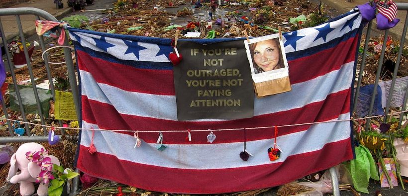 Memorial for Heather Heyer on 4th Street SE in Charlottesville, Virginia. Heyer was killed following the Unite the Right rally.