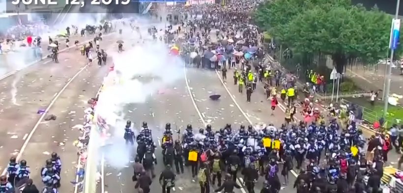 Hong Kong protests. (YouTube screenshot)
