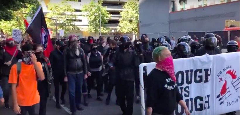 Protestors in Portland June 29, 2019. (Photo: YouTube screenshot)