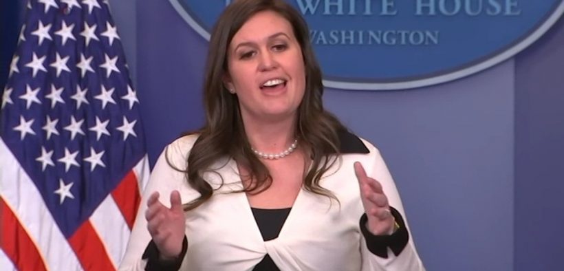 White House Deputy Press Secretary Sanders answers questions at the press briefing on Thursday, May 11, 2017 about President Trump firing FBI Director James Comey.