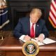 President Donald J. Trump signs an Executive Order in Bedminster, New Jersey, entitled “Reimposing Certain Sanctions with Respect to Iran.” (Official White House Photo by Shealah Craighead)