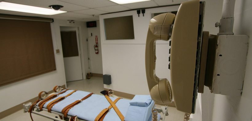 View of the execution chamber in a Florida prison.