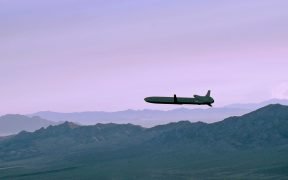 An unarmed AGM-86B air-launched cruise missile maneuvers over the Utah Test and Training Range enroute to its final target Sept. 22, 2014, during a Nuclear Weapons System Evaluation Program simulated combat mission.