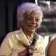 Nichelle Nichols speaking at the 2016 Mad Monster Arizona at the We-Ko-Pa Resort & Conference Center in Scottsdale, Arizona.