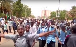 Dozens of demonstrators, including students, took to the streets of Khartoum Tuesday, July 30, to condemn the killing of four school children and an adult in the Sudanese city of El-Obeid the day before.