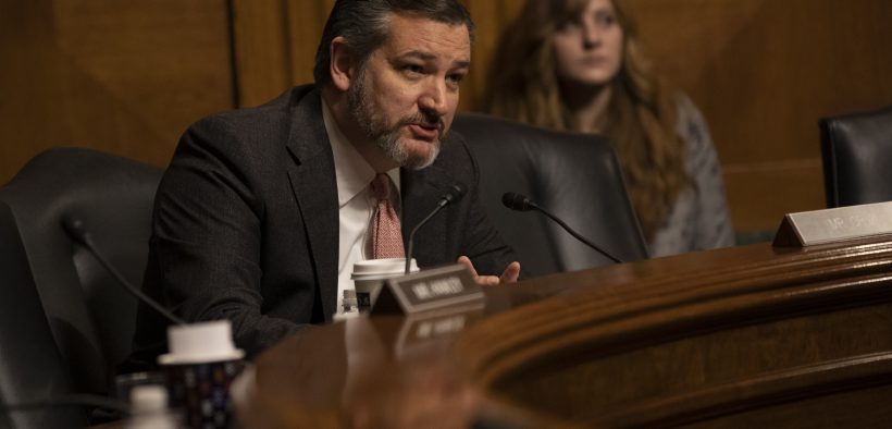 Senator Ted Cruz at the Senate Committee on the Judiciary hearing entitled: “Oversight of Customs and Border Protection’s Response to the Smuggling of Persons at the Southern Border” held at the Dirksen Senate Office Building. On 5 March 2019. Photo by Jaime Rodriguez Sr.