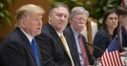 U.S. Secretary of State Michael R. Pompeo joins President Donald J. Trump for a working lunch with Vietnamese Prime Minister Nguyễn Xuân Phúc in Hanoi, Vietnam, on February 27, 2019. [State Department photo by Ron Przysucha/ Public Domain]