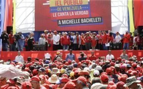 "The people of Venezuela will sing the truth to Michelle Bachelet!!" Photo: Twitter