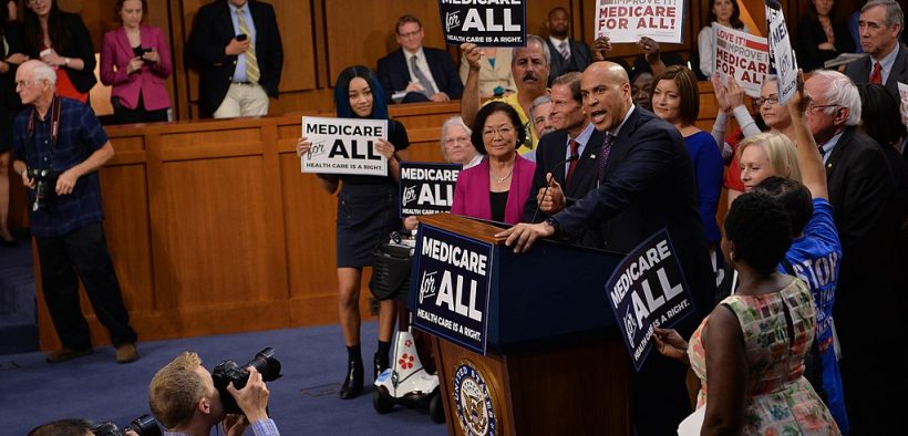 2020 presidential candidate Cory Booker speaking on Medicare for All, September 2017. (Photo: Senate Democrats)