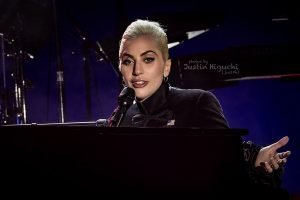 Lady Gaga performing live at the Airbnb Open Spotlight concert in downtown Los Angeles, California, on Saturday, November 19, 2016. Lady Gaga was the surprise secret guest at this concert.