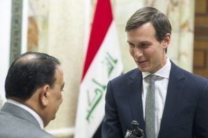 Jared Kushner, Senior Advisor to President Donald J. Trump, receives a gift from Iraqi Minister of Defense Erfan al-Hiyali at the Ministry of Defense in Baghdad, Iraq, April 3, 2017. (DoD Photo by Navy Petty Officer 2nd Class Dominique A. Pineiro)