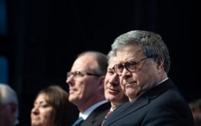 Department of Justice chief, U.S. Attorney General William Barr, delivered poignant remarks at a memorial for fallen officers at a vigil on the National Mall. Date: 14 May 2019 (Photo: Shane T. McCoy)