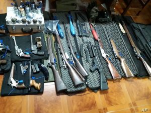 Cache of weapons seized by the Argentine Ministry of Security June 26, 2019. (Photo: Argentine Ministry of Security)