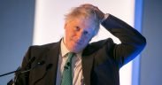 Boris Johnson then MP and Secretary of State for Foreign and Commonwealth Affairs, UK Chatham House London Conference. Date: October 2017, St Pancras Renaissance Hotel, London.