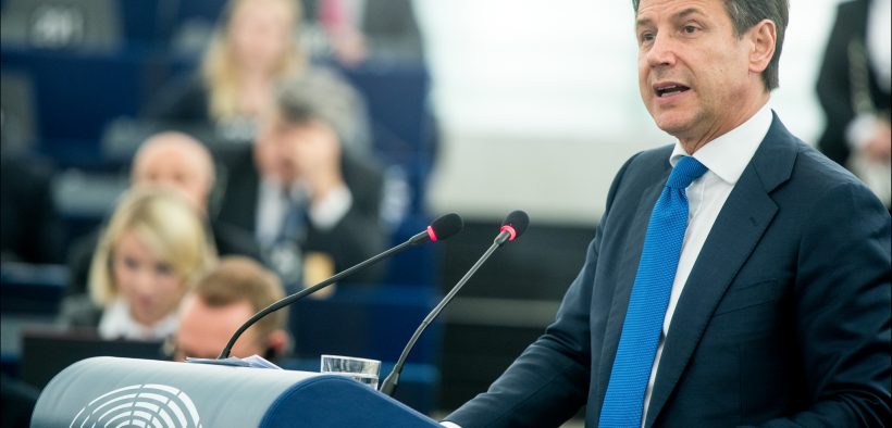 Prime Minister Giuseppe Conte at the European Parliament presented on February 12, 2019 his vision on the #FutureofEurope in a debate with MEPs. (Photo: CC-BY-4.0: © European Union 2019 – Source: EP)