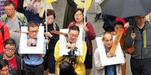 Hong Kong protesters on March 31, 2019, marching in a protest organized by The Civil Human Rights Front to oppose Hong Kong's proposed extradition law, which would have allowed China to extradite people in Hong Kong, local residents and foreign nationals alike, for allegation of violating China laws.