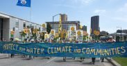 Thousands marched through St. Paul, Minnesota for this anti-tar sands event. Protesters called for the end of using tar sands oil, clean water and clean energy. Date: June 6, 2015. (Photo: Fibonacci Blue)