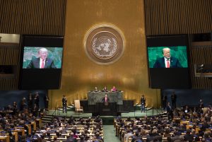 President Donald J. Trump addresses the 73rd session of the U.N. General Assembly Tuesday, Sept. 25, 2018, at the United Nations Headquarters in New York. (Photo: White House, Joyce N. Boghosian)