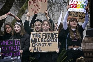 Fighting for a future: Young protesters at the Global Climate Strike in London on March 15, 2019.