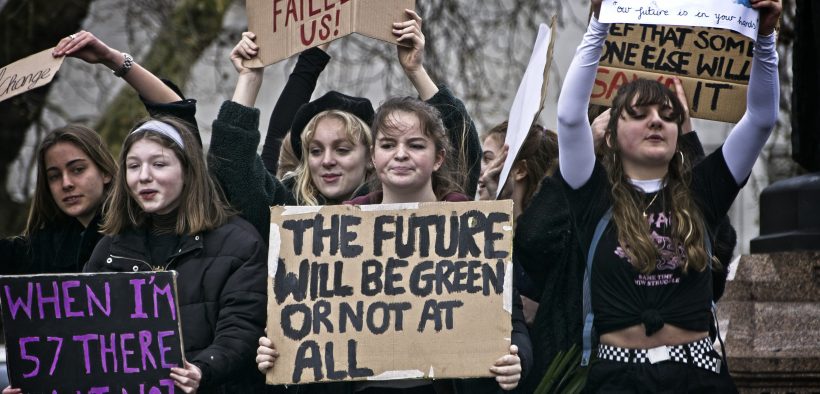 Fighting for a future: Young protesters at the Global Climate Strike in London on March 15, 2019.