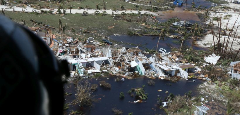 The U.S. Coast Guard inspects damaged areas by Hurricane Dorian in support of search and rescue and humanitarian aid in the Bahamas, Sept. 4, 2019. The Coast Guard is supporting the Bahamian National Emergency Management Agency and the Royal Bahamian Defense Force, who are leading search and rescue efforts in the Bahamas (Photo: U.S. Coast Guard Seaman Erik Villa Rodriguez)