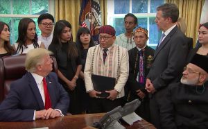 Reverand Samson as he met with President Trump in July. (Photo: ABC News screenshot)