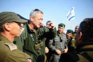 Lt. Gen. Benny Gantz touring the Israeli borders in 2012, briefing soldiers and officers positioned to maintain a high-level of readiness and alertness for any future events that may occur. (Photo: Israeli Army)