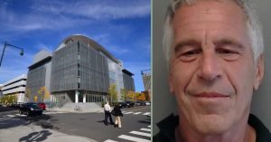 MIT Media Lab building and Jeffrey Epstein