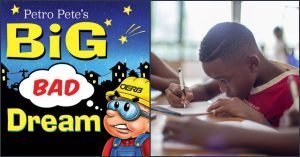 Petro Pete's Big Bad Dream, produced and distributed by the Oklahoma Energy Resources Board. (Photo: Oklahoma Energy Resources Board website, OERB.com) Child in school (Photo: Unsplash)