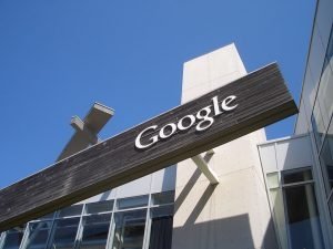 A Google sign from their campus in Mountain View, California.