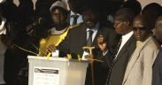 South Sudanese President Salva Kiir casting his vote in the 2011 independence referendum.