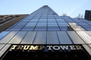 Fifth Avenue entrance to Trump Tower in New York City.