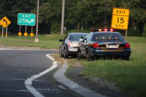 Traffic stop in New York.