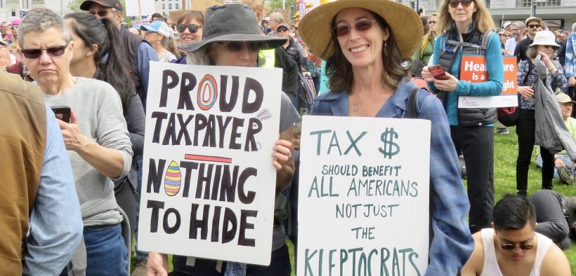 Tax March in San Francisco on April 15, 2017.