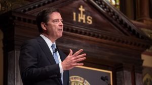 FBI Director James Comey during his keynote address