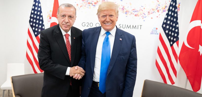 President Donald J. Trump participates in a bilateral meeting with President of the Republic of Turkey Recep Tayyip Erdogan at the G20 Japan Summit Saturday, June 29, 2019, in Osaka, Japan. (Official White House Photo by Shealah Craighead)