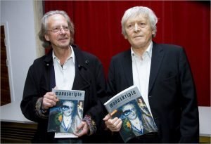 Peter Handke (left) and Alfred Kolleritsch (right)