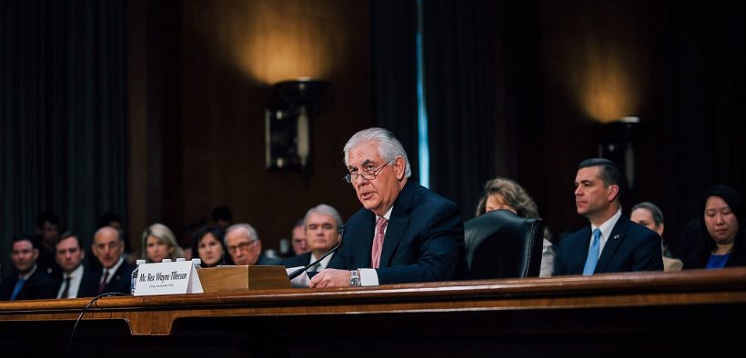 Rex Tillerson, President-elect Donald Trump's choice for Secretary of State, at his confirmation hearing